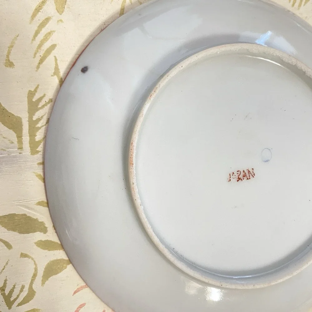 1920s Geisha Ware Plates Set Of 4 Eggshell Porcelain Marked Japan 5 1/2